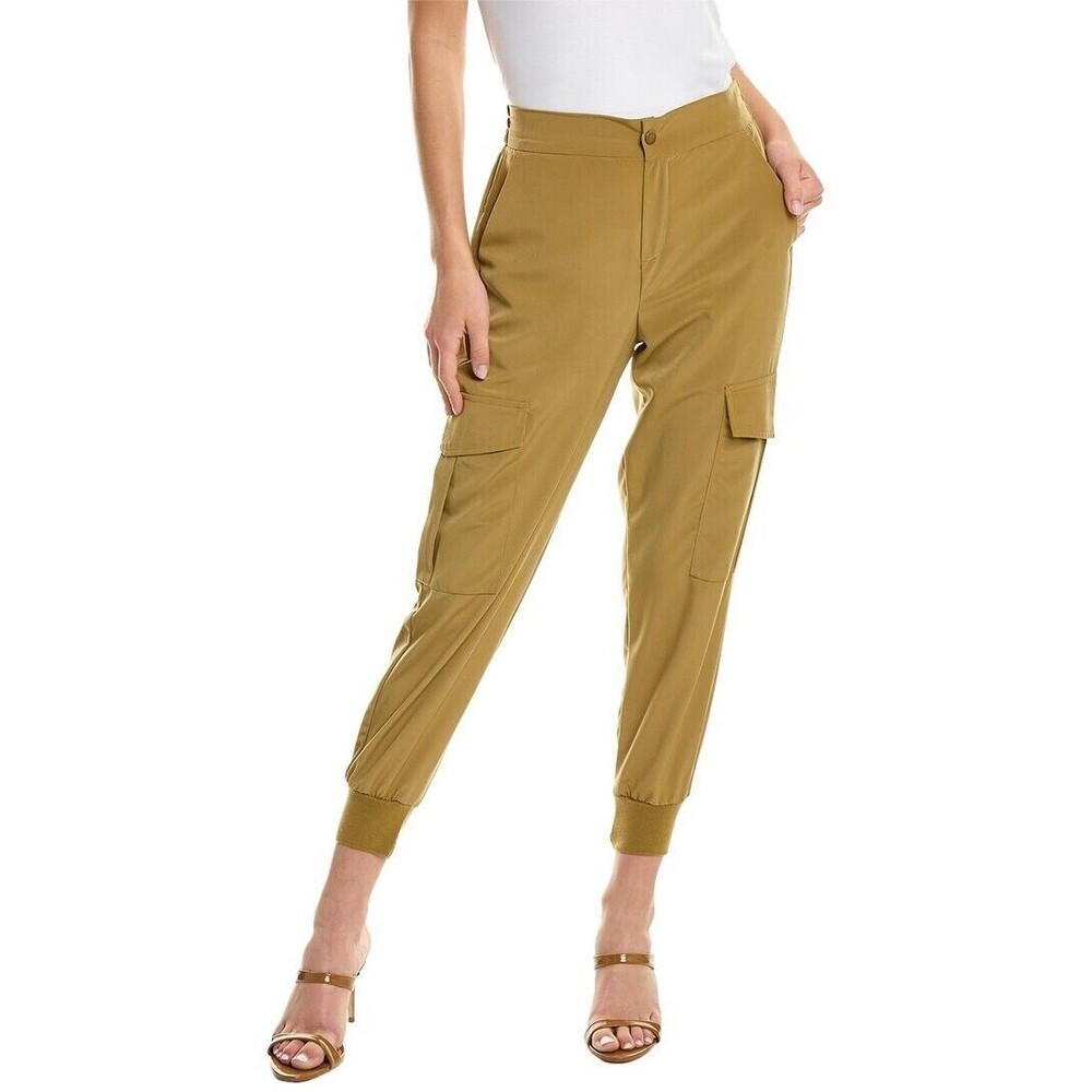 AREA STARS Ari Cargo Pant M Tan Jogger Elastic Back Waistband Woven NWT B58